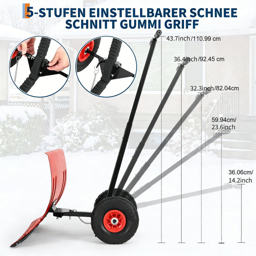 5-stufige Winkelverstellung der Schneeschaufel