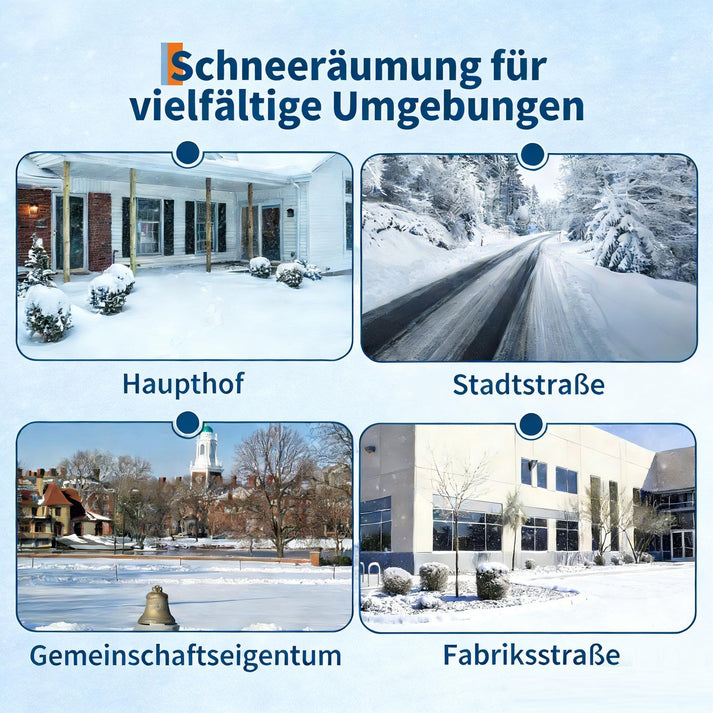 Schneeräumung in verschiedenen Umgebungen