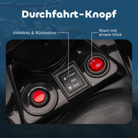 GARVEE 6V Elektro-Quad für Kinder ab 3 Jahren, Kinder Elektro-ATV mit LED-Scheinwerfern, Musikfunktion und Sicherem Fahrspaß, Schwarz