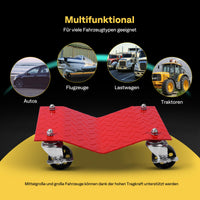 Garvee Auto-Rangierhilfe 2er-Set, 680 kg je Stück, 40 × 30 cm, 360° Rollen für Garage & Werkstatt