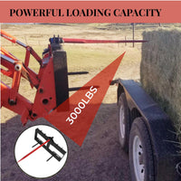 Garvee Heugabel 49 Zoll - 3000 lbs Kapazität - Federstahl Ausführung - Pulverbeschichtet - Für Traktoren & Landwirtschaft - Robust & Vielseitig