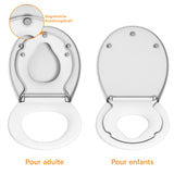 Garvee Soft-Close-Sitz verhindert lautes Zuschlagen Robustes, dickes Polypropylen-Material Schnellverschluss für einfache Reinigung Magnetische Befestigung für Kindersitze Einfache Installation mit mitgelieferten Schrauben