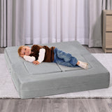 Garvee Kindersofa 2-Sitzer, modulares Spielsofa zum Ausklappen, mit Schaumstoffpolsterung und waschbarem Samtbezug