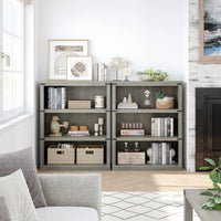 GARVEE Standregal, 4 Ebenen, 80 × 32 × 102 cm, MDF, Industrial-Design, Grau – für Wohnzimmer & Büro