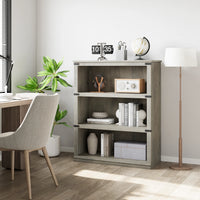 GARVEE Standregal, 4 Ebenen, 80 × 32 × 102 cm, MDF, Industrial-Design, Grau – für Wohnzimmer & Büro
