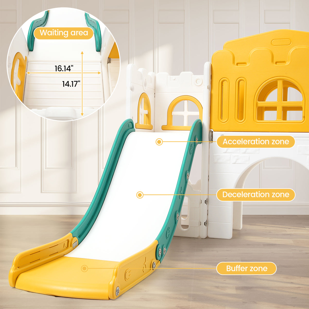 Garvee 8-in-1 Kinder Rutsche – Klettern, Basketballkorb, Tunnel, Stauraum, Modernes Design, 1–3 Jahre