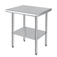 Garvee Edelstahl Arbeitstisch – 76×61×89 cm, Verstellbares Unterregal, Poliert für Küche & Restaurant