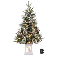 Garvee 90cm Weihnachtsbaum mit 78 LEDs und Schneemann-Ständer für Tisch Desktop Wohnzimmer Deko