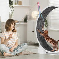 Garvee Katzenlaufrad XL 103 cm, Leises Katzenlaufband aus ABS für Katzen bis 12 kg, mit Schrittzähler und abnehmbarer Laufmatte