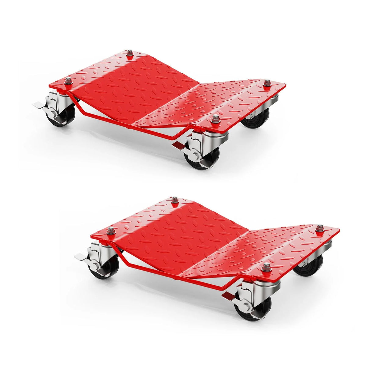 Garvee Auto-Rangierhilfe Set 2 Stück – V-förmige Plattform, 680 kg pro Rangierhilfe, Rot