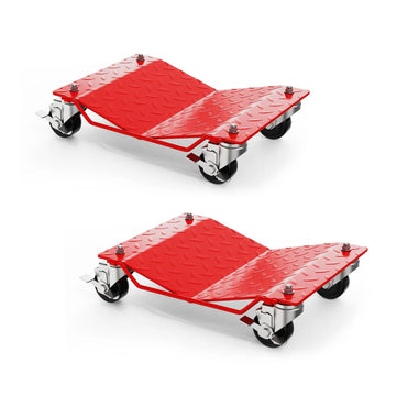 Garvee Auto-Rangierhilfe Set 2 Stück – V-förmige Plattform, 680 kg pro Rangierhilfe, Rot