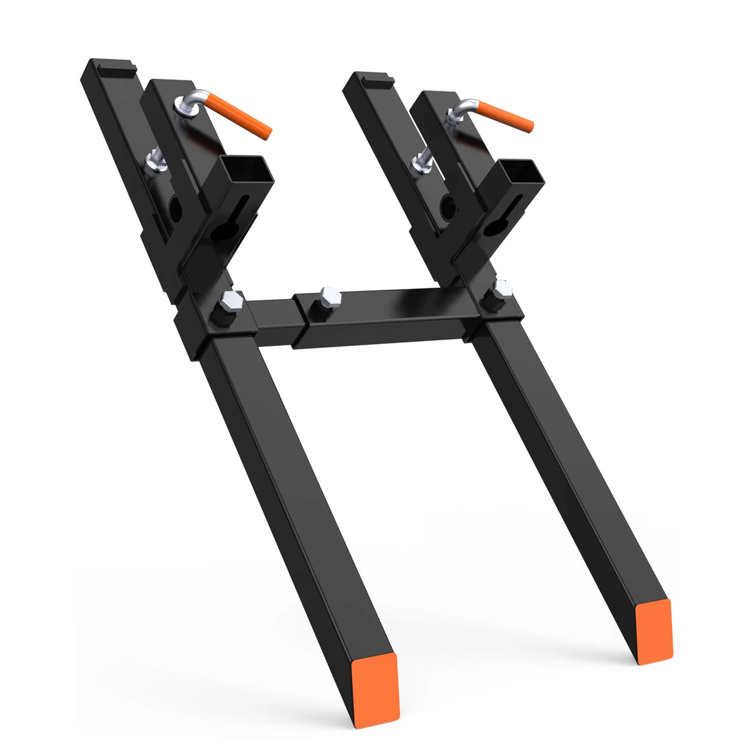 Garvee 109 cm Schwerlast-Palettengabel zum Anklemmen, 907 kg Tragkraft, Gabelzinken mit 33–58 cm Stabilisator für Traktor- und Laderschaufeln, ohne Schweißen