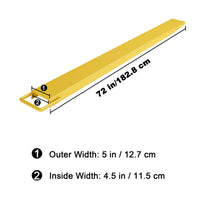 Garvee 183 cm Schwerlast-Gabelzinkenverlängerung, robuste Stahl-Gabelverlängerung 11,4 cm breit, 2.100 kg Tragkraft, für Gabelstapler, Lager, Hof & Landwirtschaft, Gelb
