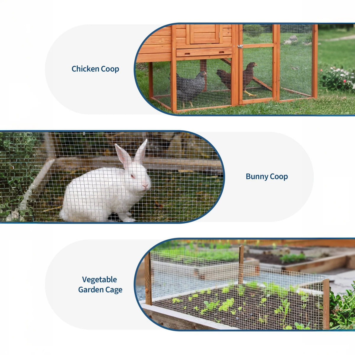 Garvee Drahtgeflecht 1.2×30 m, 1.27 cm Maschen, 19GA Verzinkt, Rostfrei für Garten & Geflügel