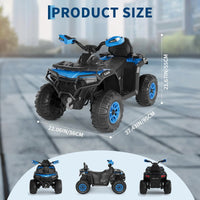 Garvee Kinder Elektro-Quad 12V, Elektrisches Kinderfahrzeug mit Fernbedienung, 2x35W Motoren, LED Lichtern & Musik, Für Kinder von 3–8 Jahren, Blau