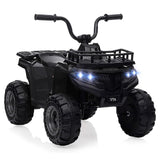 GARVEE Kinder Elektro Quad 12V, mit Musik, Hupe & LED Licht, für Kinder von 2–5 Jahren, Elektrofahrzeug für Outdoor Spiel - Schwarz