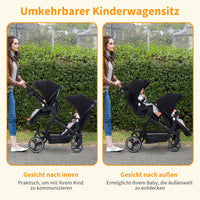 Garvee Zwillingsbuggy mit Alu-Rahmen, leicht & klappbar – Perfekt für Zwillinge auf Reisen