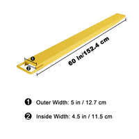 Garvee Gabelzinkenverlängerung aus Stahl, 11,4 cm breite Schwerlast-Gabelverlängerung bis 2.100 kg belastbar, schnell montierbar für Stapler, Lager & Landwirtschaft, Gelb