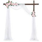 Garvee Chiffon-Drapierstoff 70 × 550 cm, halbtransparent & knitterarm für Hochzeitsbogen, Zeremonie und Fotohintergrund