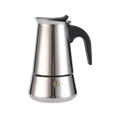 Garvee Espressokocher 450 ml, 9-Tassen-Moka-Kanne aus Edelstahl, induktionsgeeigneter Herdkocher in bauchiger Form, Kaffeekocher für Induktionskochfelder