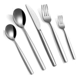 Garvee Geschirrset, Edelstahl, Silber, für Alltag, Familienessen & Gäste
