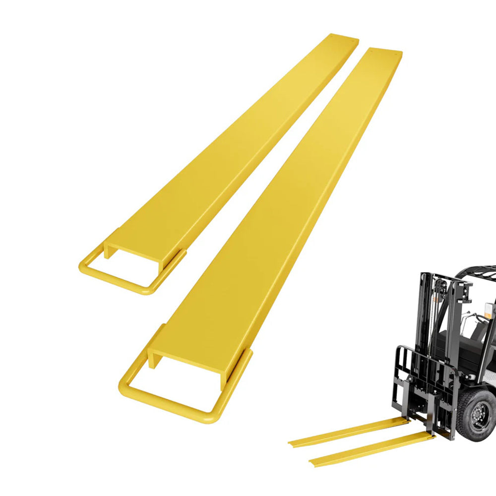 Garvee Gabelzinkenverlängerung aus Stahl, 11,4 cm breite Schwerlast-Gabelverlängerung bis 2.100 kg belastbar, schnell montierbar für Stapler, Lager & Landwirtschaft, Gelb