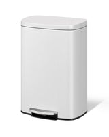 Garvee Küchenmülleimer 50 L mit Soft-Close Deckel & Inneneimer, Ergonomisch, Weiß, pflegeleicht, rostbeständig - Weiß