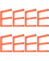 Garvee 8er-Set Wandregal für Holz mit 3 Ebenen, bis 90,7 kg je Ebene, Stahl-Holzlagerregal für Innen & Außen, Orange - Orange