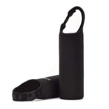 Garvee Schutzhülle für Wasserflasche 500 ml isolierendes wasserdichtes Neopren mit Griff & Cliphalter für Outdoor-Sport, Schwarz