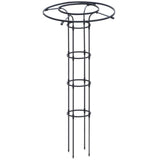 Garvee Gardena Runder Spalierschirmturm Vertikaler Gartenkletterpflanzenhalter Aus Stahl Für Pflanzen Blumen Sträucher Gemüse 47 Zoll Schwarz - Schwarz