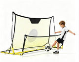 Garvee Fußball Rebounder Netz Multi-Direktional High-Low Trainer Tragbar Für Techniktraining 183x143 cm Schwarz - Gelb