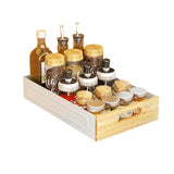 Garvee Teleskopschublade Ausziehbare Schublade Metallregal für Zuhause Küche Badezimmer 40,5 × 25 × 8 cm Weiß, mit Stauraum, mit Ablage - Weiß