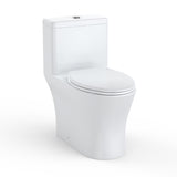 Garvee Einteiliges WC Mit Elongated Sitz, Dual-Spülung, Keramik & PP, 12" Anschluss, Für Zuhause & Büro, Kratzfest, Weiß