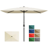 Garvee Sonnenschirm 305 × 198 cm, UV-Schutz, Neigbar, Polyester, 6 Stahlrippen, Für Garten & Pool - Beige