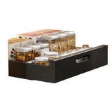 Garvee Ausziehbarer Schrankorganizer 40 × 43 × 9 cm, Kohlenstoffstahl, Vollauszug ohne Bohren für Küche & Bad, Schwarz, mit Stauraum, mit Ablage - Schwarz