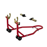 Garvee Motorradheber 204 kg Tragkraft Verstellbare Gabelköpfe Robuster Stahl für Wartung & Reparatur Rot 204 kg - Rot
