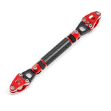 Garvee Motorrad Balance Bar 22 mm, Verstellbare Lenkerstrebe aus Aluminiumlegierung, Universelle Lenkstangenverstärkung für Enduro, Motocross und Straßenmotorräder, Rot