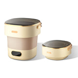 Garvee Faltbare Mini-Waschmaschine 13 L, tragbare Camping-Waschmaschine für Unterwäsche, Socken und Babykleidung, platzsparend - Beige