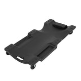 Garvee 102 cm Kunststoff Werkstattkriecher mit 159 kg Tragkraft, Ergonomisch, HDPE, Gepolsterte Kopfstütze, 6 Lenkrollen, Niedriges Profil, Autoreparatur, Schwarz - Schwarz