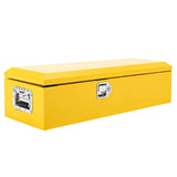 Garvee Werkzeugkasten für Lkw-Ladefläche 99 × 33 × 25 cm, Werkzeugbox mit Seitengriff & Schloss, Kompakte Staubox für Pickup, LKW, Wohnmobil & Anhänger, Gelb - Gelb