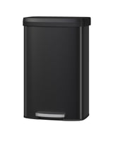 Garvee Küchenmülleimer, mit Soft-Close, rostbeständig, rutschfest, Metall & ABS, Industrie-Stil, Schwarz - Schwarz