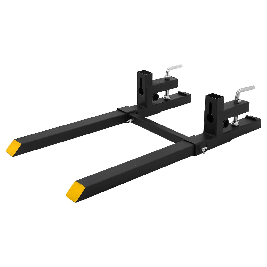 Garvee 152 cm Schwerlast-Palettengabel zum Anklemmen, 1814 kg Tragkraft, Gabelzinken mit 49,5–91,5 cm Stabilisator für Traktor, Frontlader und Kompaktlader