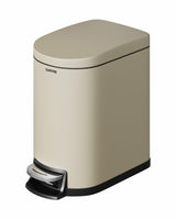 Garvee Metall Badezimmer Mülleimer 6L Mit Deckel Soft-Close Wasserdicht Sandbeige Kompakt Für Schlafzimmer - Sand Beige