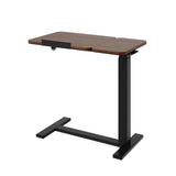 Garvee Verstellbarer Überbett-Tisch Höhenverstellbar Neigbar Stahlrahmen Für Zuhause Büro Pflege 25.6"–41.1" Schwarz - Schwarz Walnut
