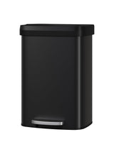 Garvee Küchenmülleimer, mit Soft-Close, rostbeständig, rutschfest, Metall & ABS, Industrie-Stil, Schwarz - Schwarz