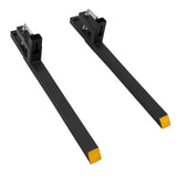 Garvee 109 cm Schwerlast-Palettengabel zum Anklemmen ohne Stabilisator, 907 kg Tragkraft, separat positionierbare Stahl-Gabelzinken für Traktor, Lader und Kompaktlader - Gelb