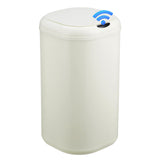 Garvee Automatischer 30,3 L Müllbehälter mit Touchless Sensor Edelstahl für Küche und Büro Rund Geräuschlos, Cremeweiß