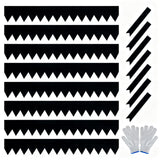 GARVEE Metall Rasenkante 8er Set, 102 × 20 cm Flexible Beetumrandung aus Verzinktem Stahl, Gartenkante mit Erdspießen, Rostfrei für Rasen, Blumenbeete & Wege - Schwarz/8er Set