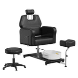 Garvee Pedikürestuhl, 360° drehbar, höhenverstellbar, für Nagelstudio und Beauty-Salon, Schwarz