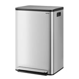 Garvee Mülleimer 13 Gallonen Edelstahl 410er Soft-Close Deckel Für Küche & Büro 16Lx14Wx24H Silber